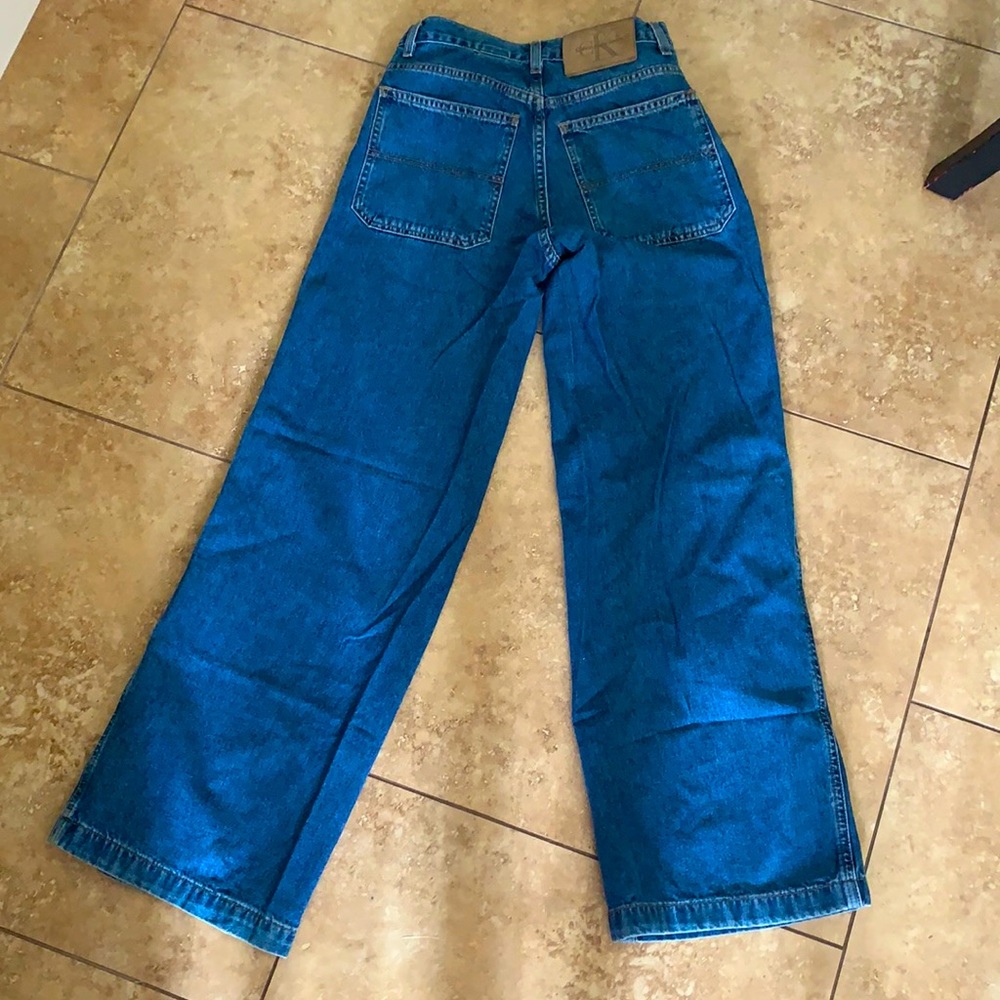Vintage wide leg cK jean 90’s lived in